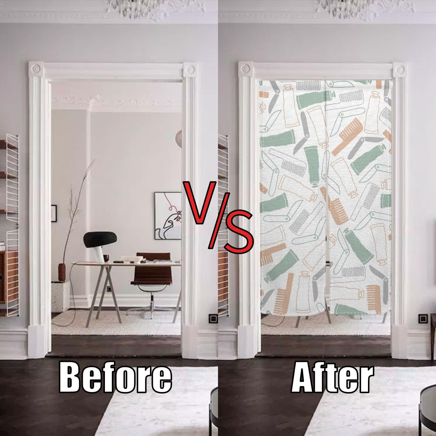 Leowefowa Long Noren Door Curtain 283 x 472 Inches