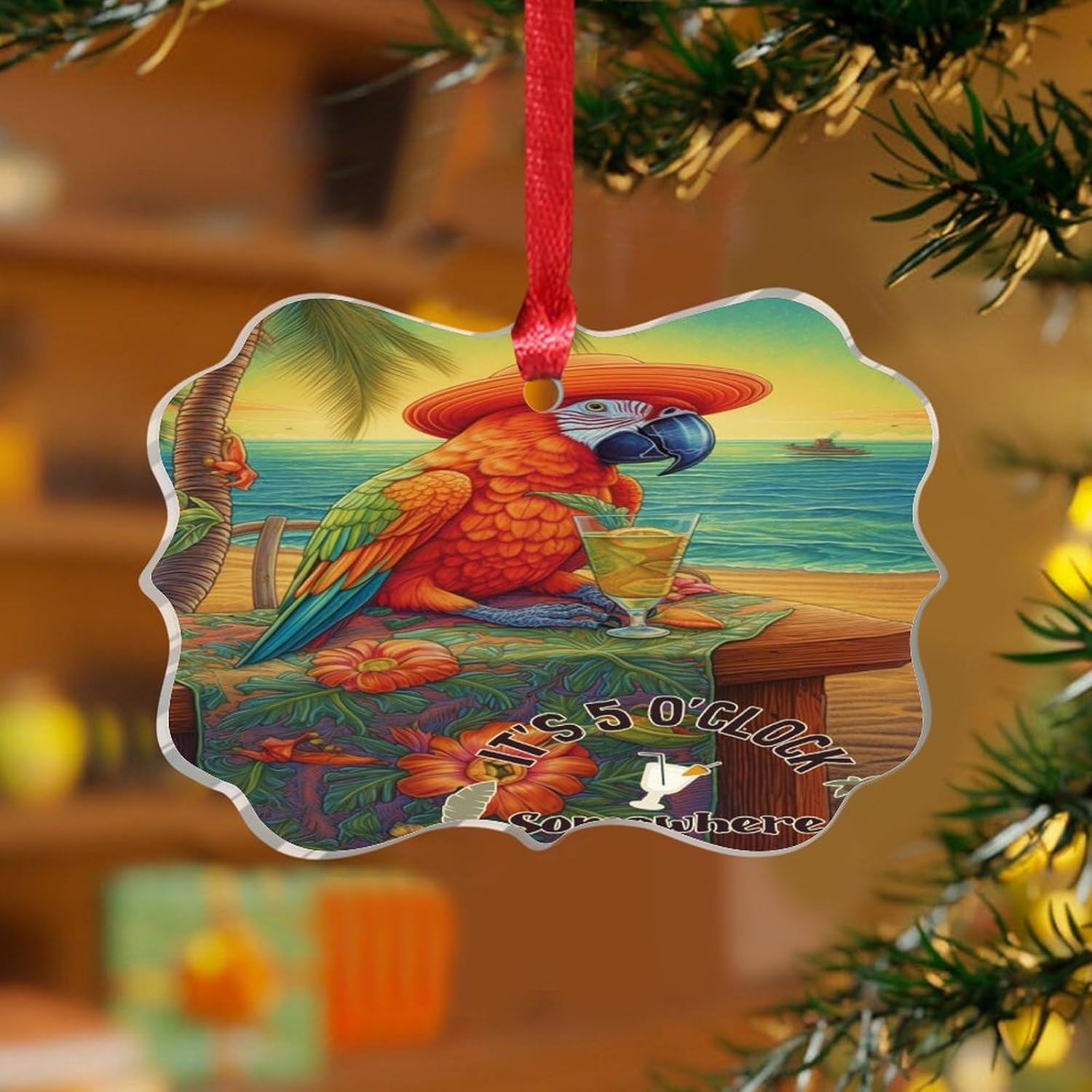 3 Inch Acrylic Christmas Ornaments 2024 Unique Decorative Baubles 1