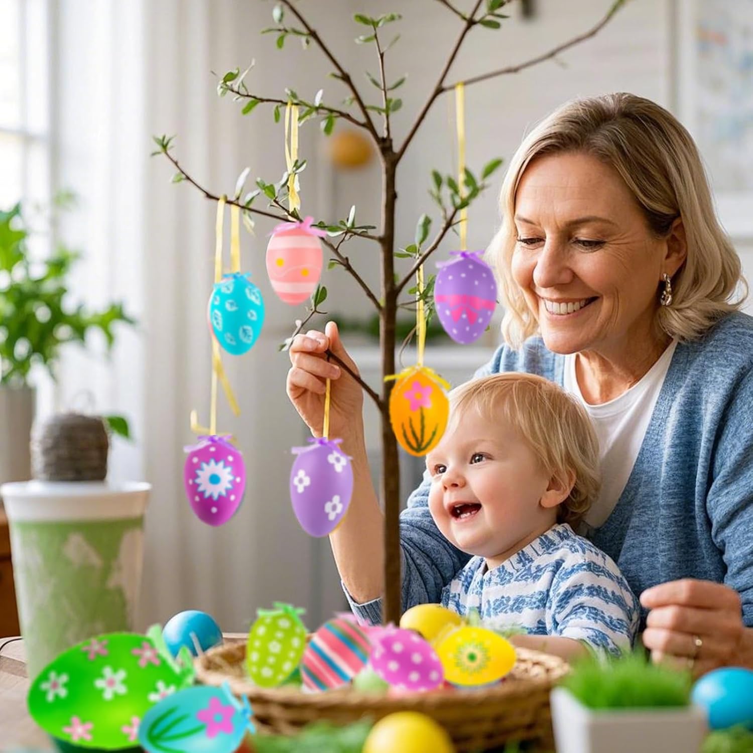 Sengocis Plastic Easter Decorations Eggs