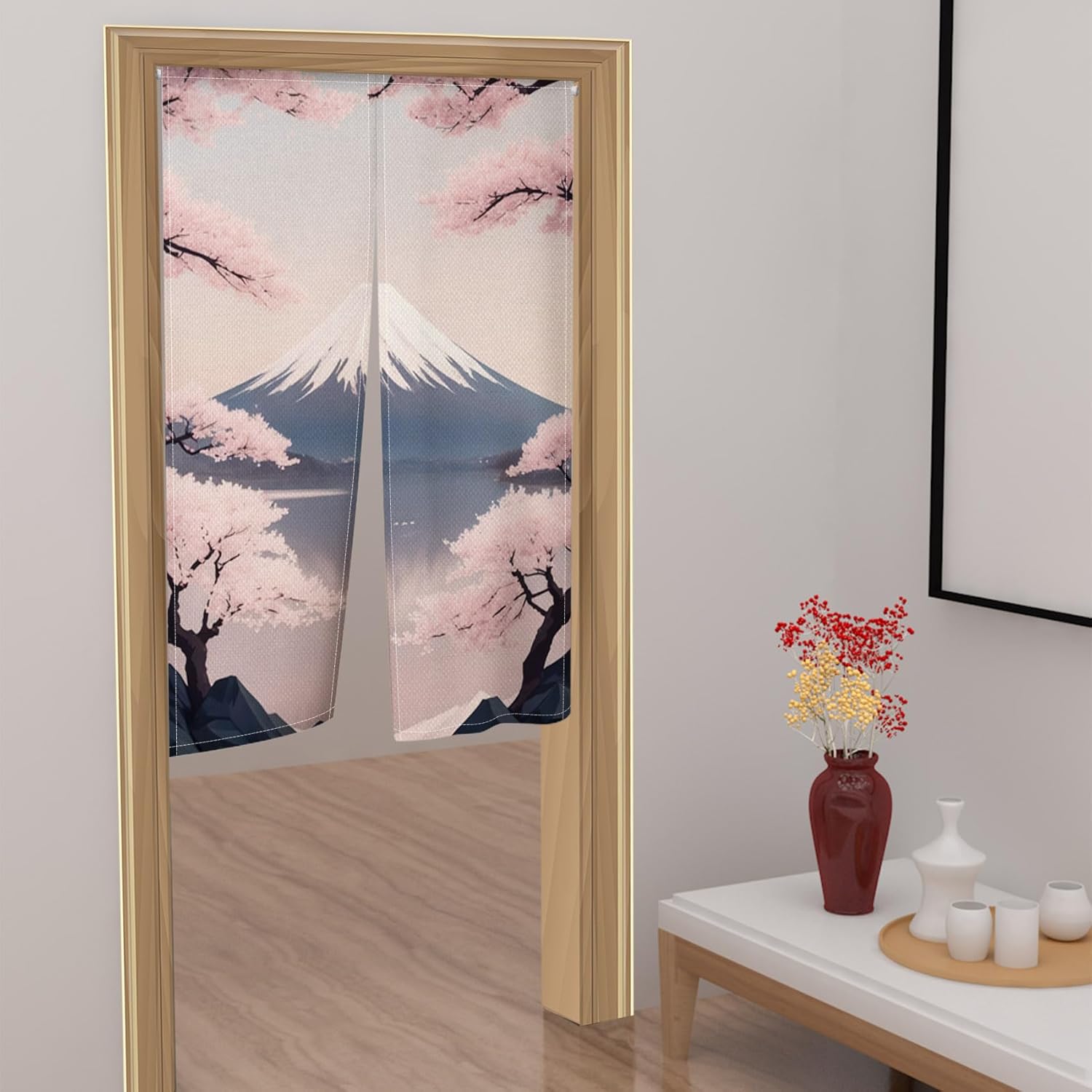 Leowefowa Japanese Noren Doorway Curtain Panel