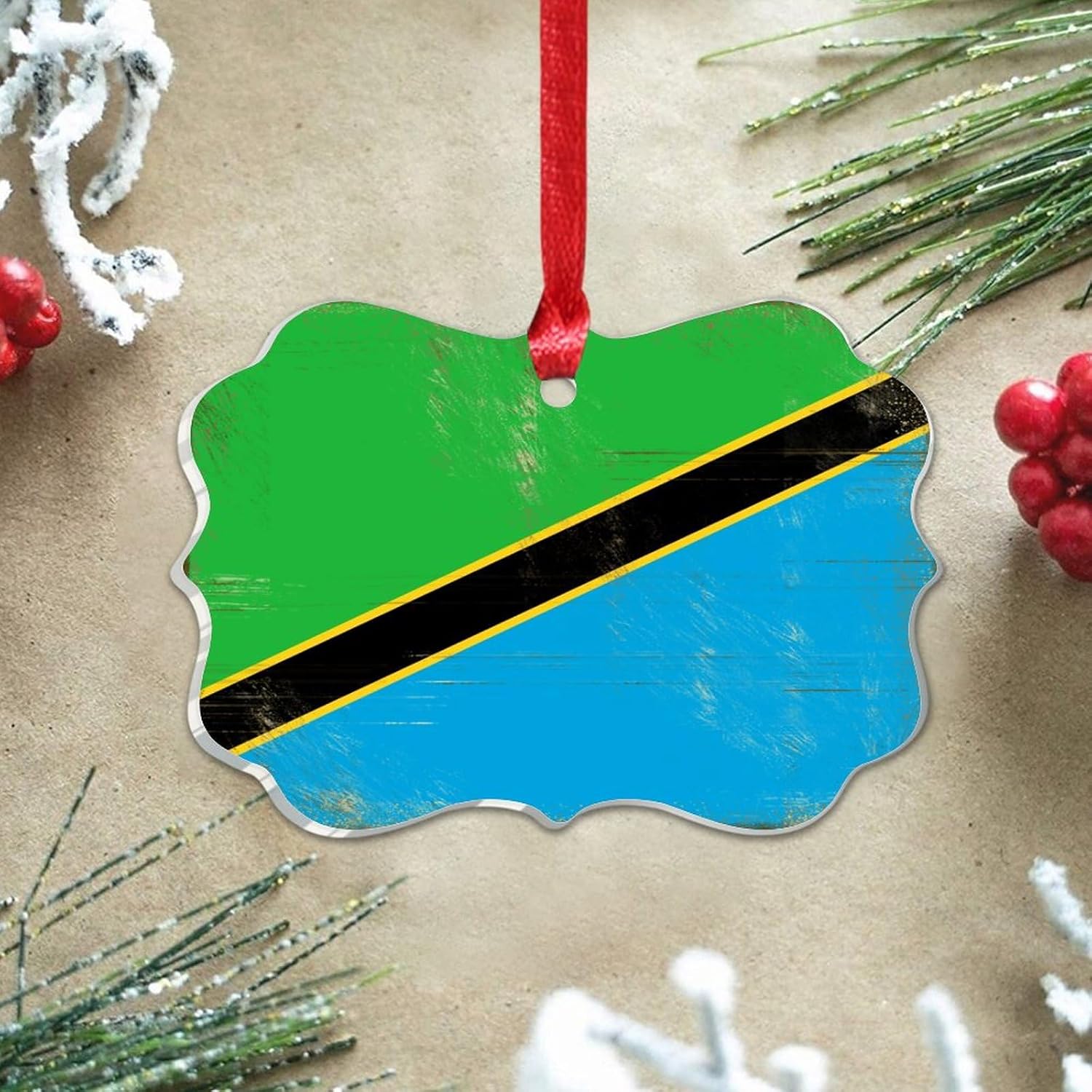 3 Inch Clear Acrylic Christmas Ornaments 2023 Tanzania Decor