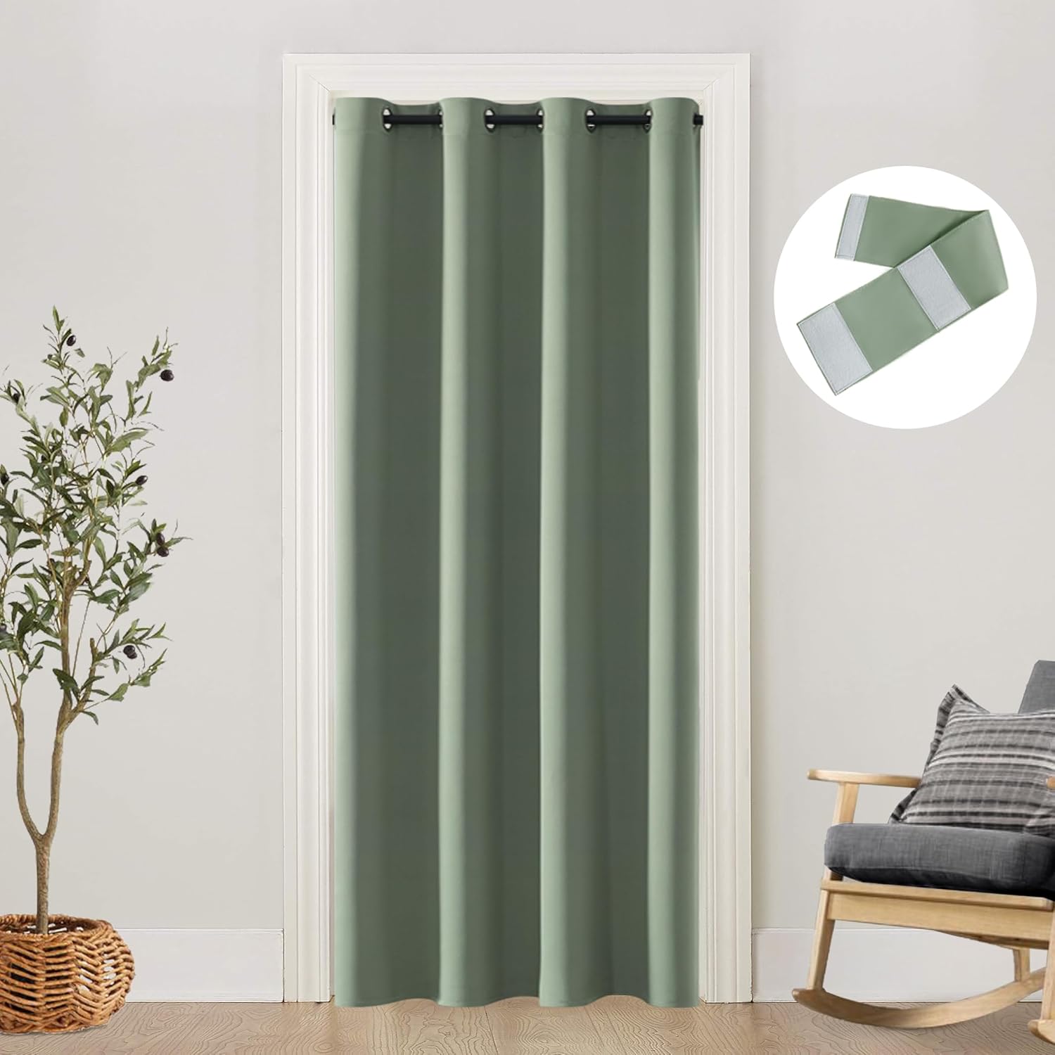 SHINELAND Thermal Insulated Curtain Panels for Hallway and Door