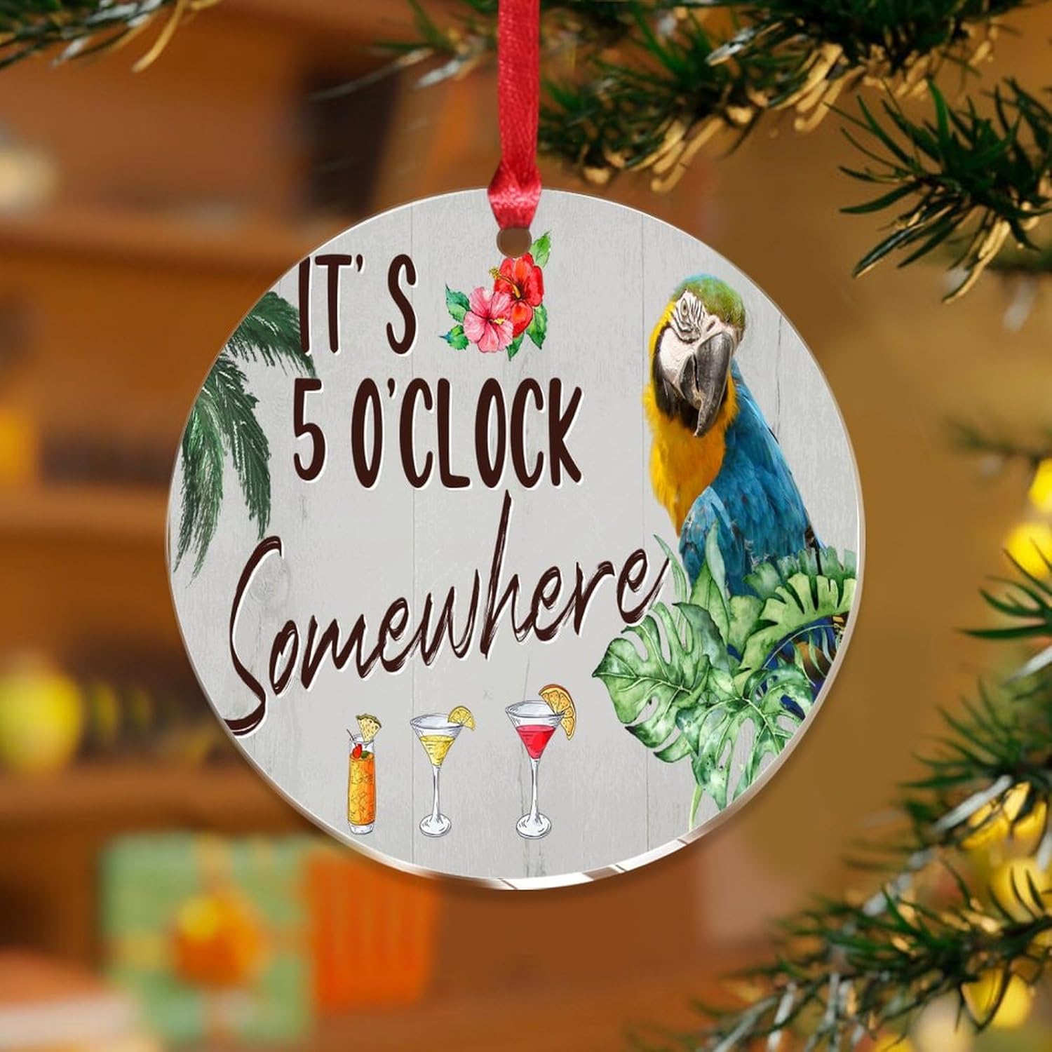 3 Inch Acrylic Christmas Ornaments 2024 Hanging Decor Baubles