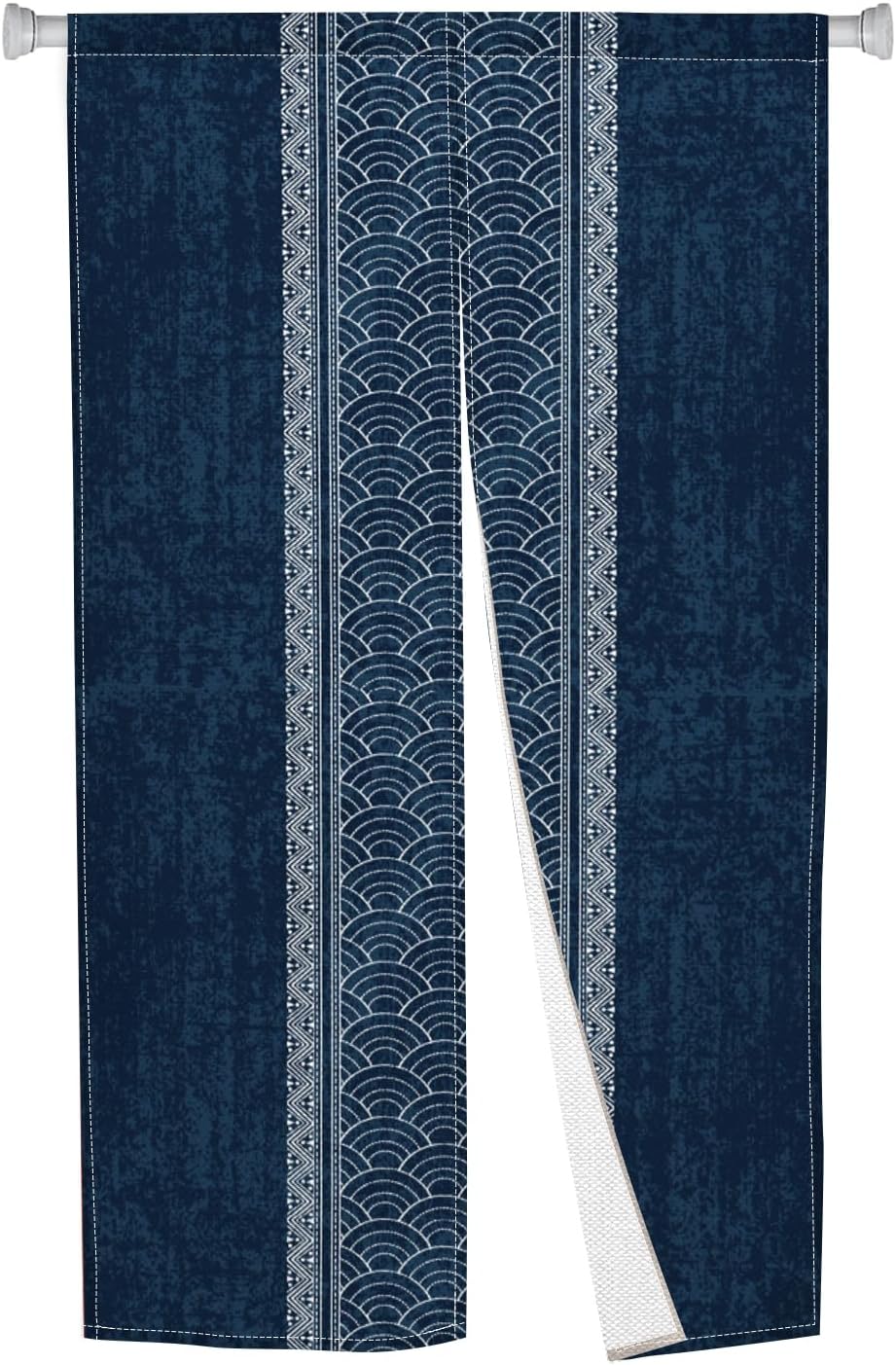 Royal Blue Noren Doorway Curtain with Split Design