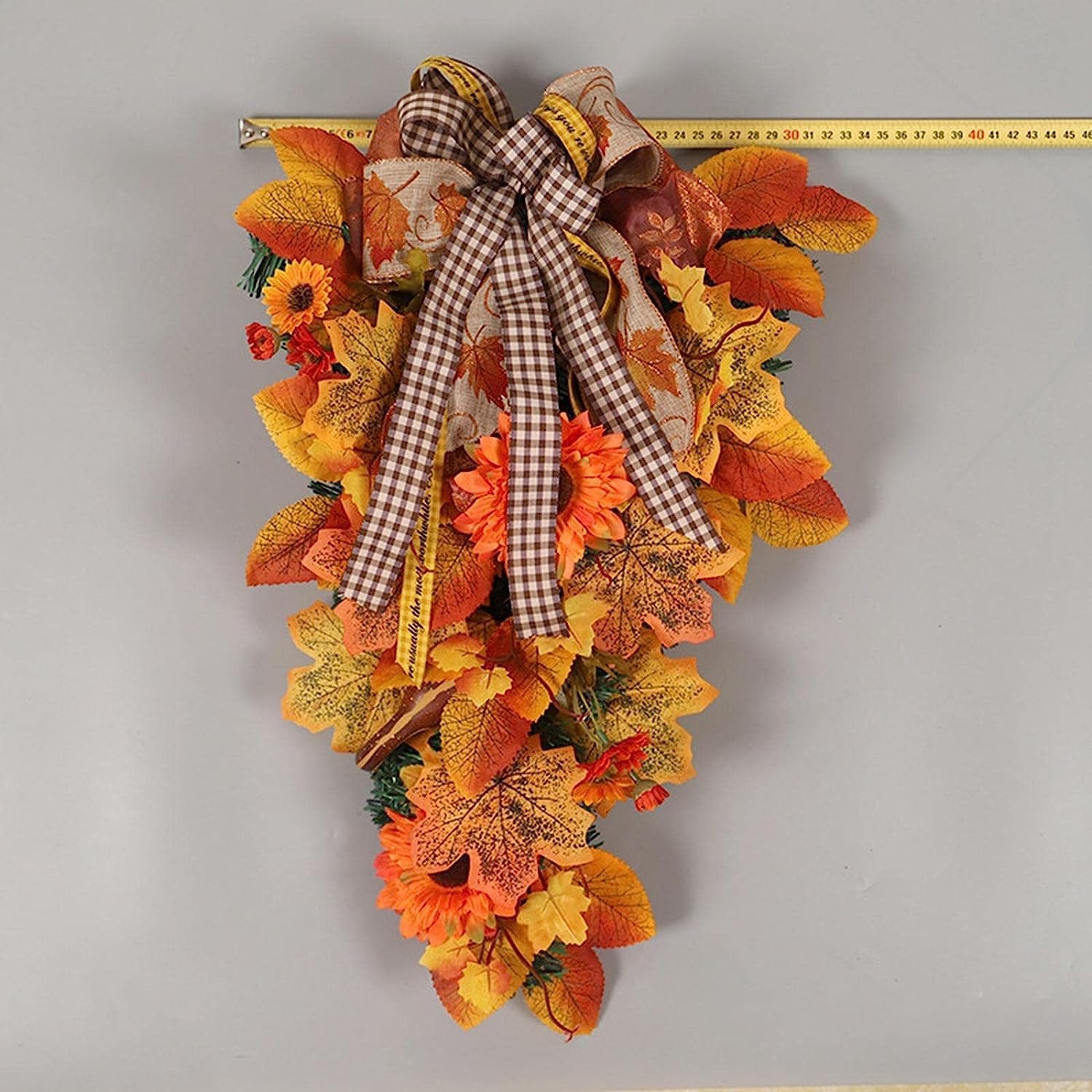 Maple Leaves Swag Wreath for Fall Decor