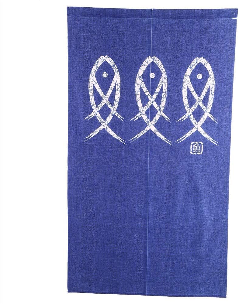 Milltrip Japanese Noren Curtain with Koi Fish Print