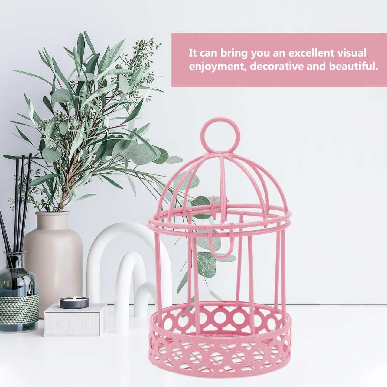 Mini Wrought Iron Birdcage Decor Set 6 Pcs
