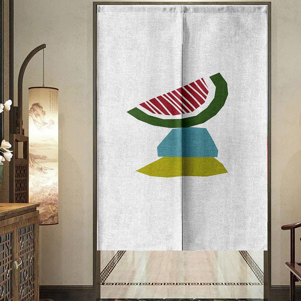 Chickwin Japanese Door Curtain Linen Panels