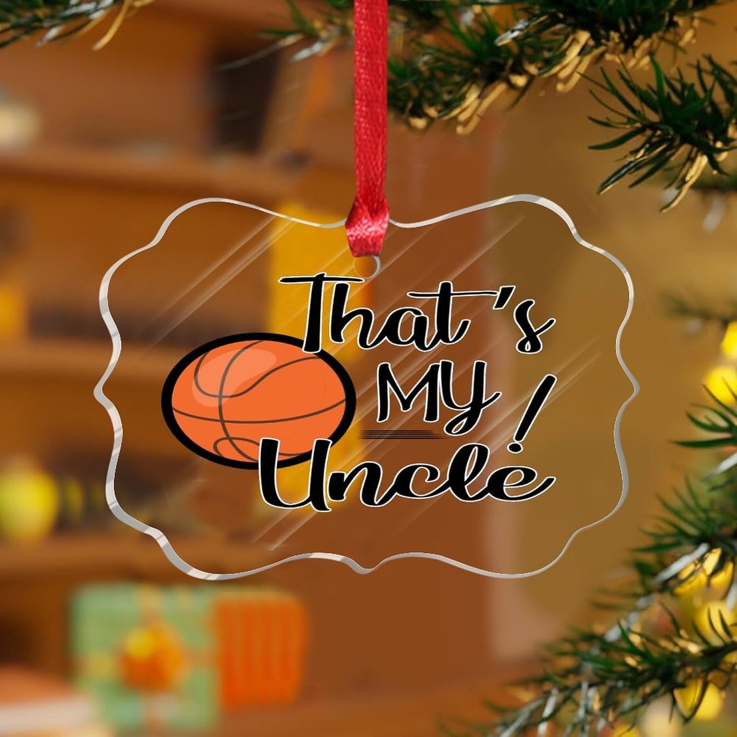 2023 Acrylic Basketball Uncle Nephew Christmas Bauble Decorations