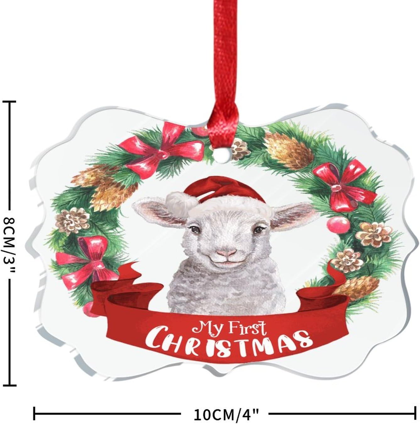2023 Acrylic Christmas Ornaments Babys First Christmas Hanging Baubles
