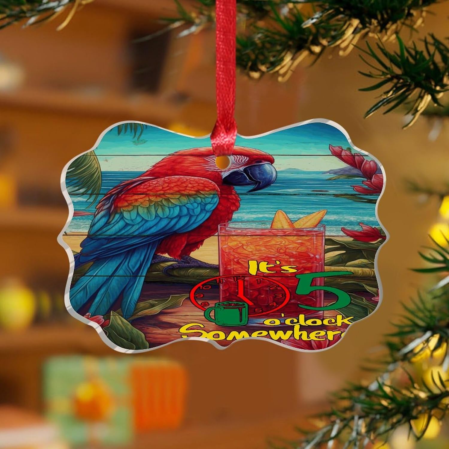 3 Inch Acrylic Christmas Ornaments 2024 Decorative Hanging Baubles 1