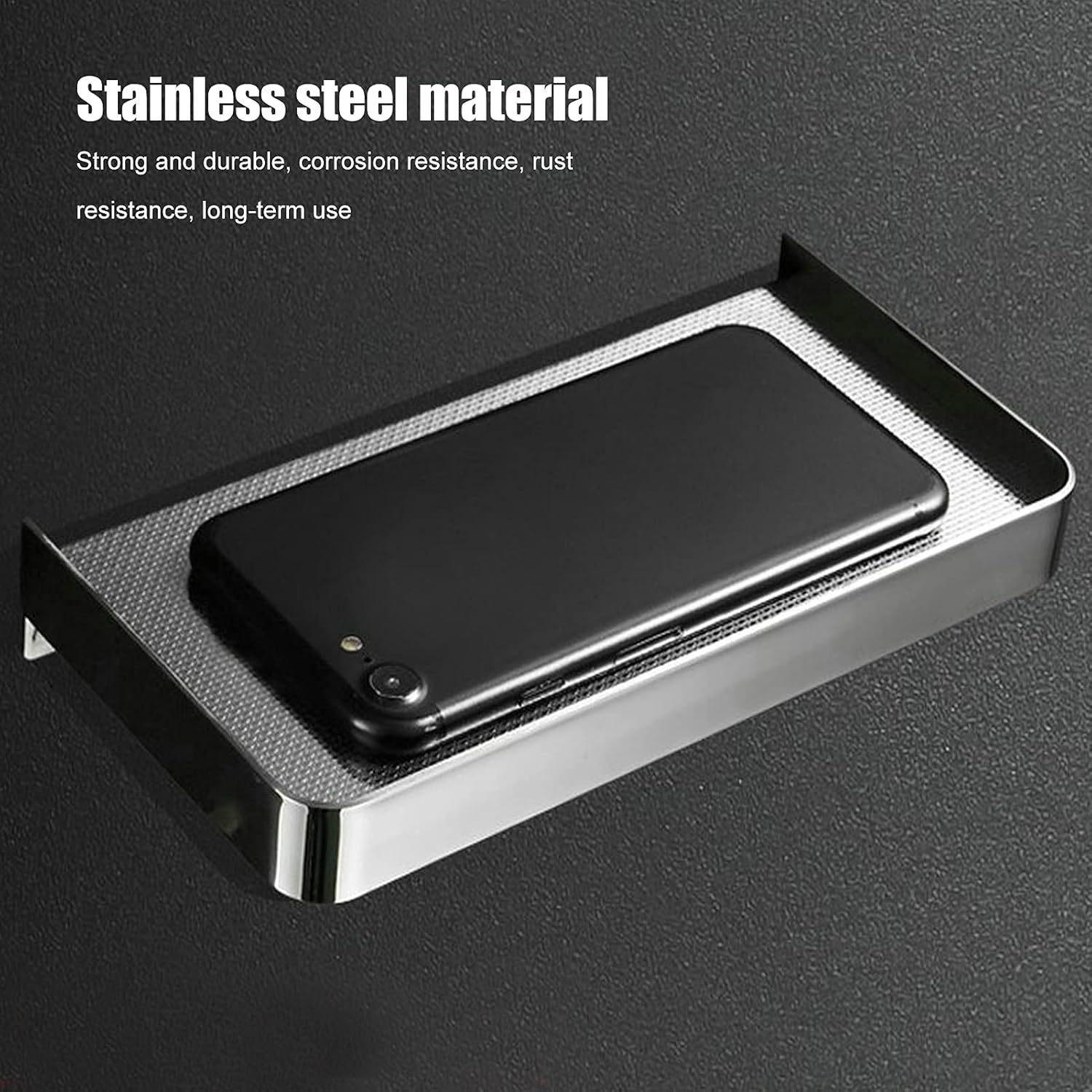 Stainless Steel Bathroom Phone Shelf Wall Mount 73x35in