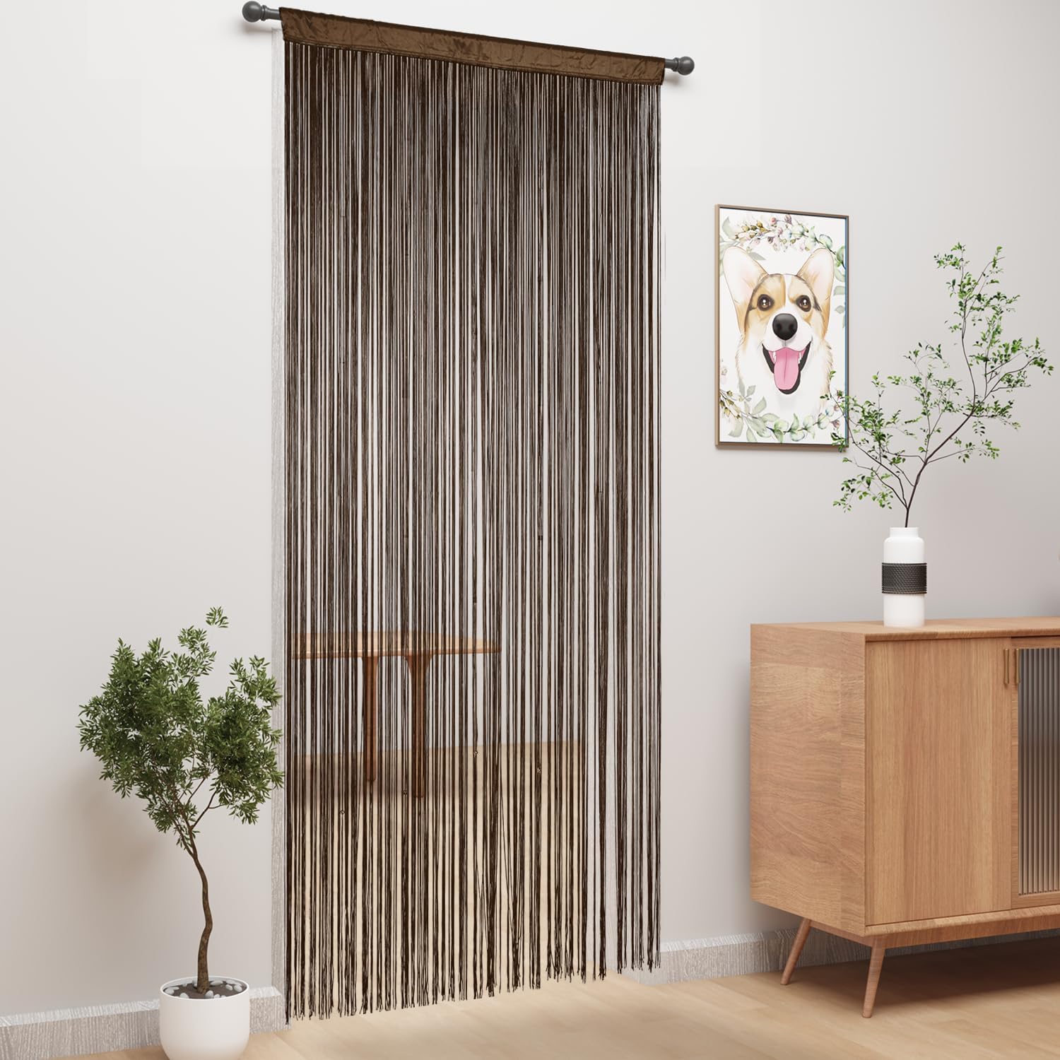 YIIBAII Door Curtains Coffee 39x79 Inch