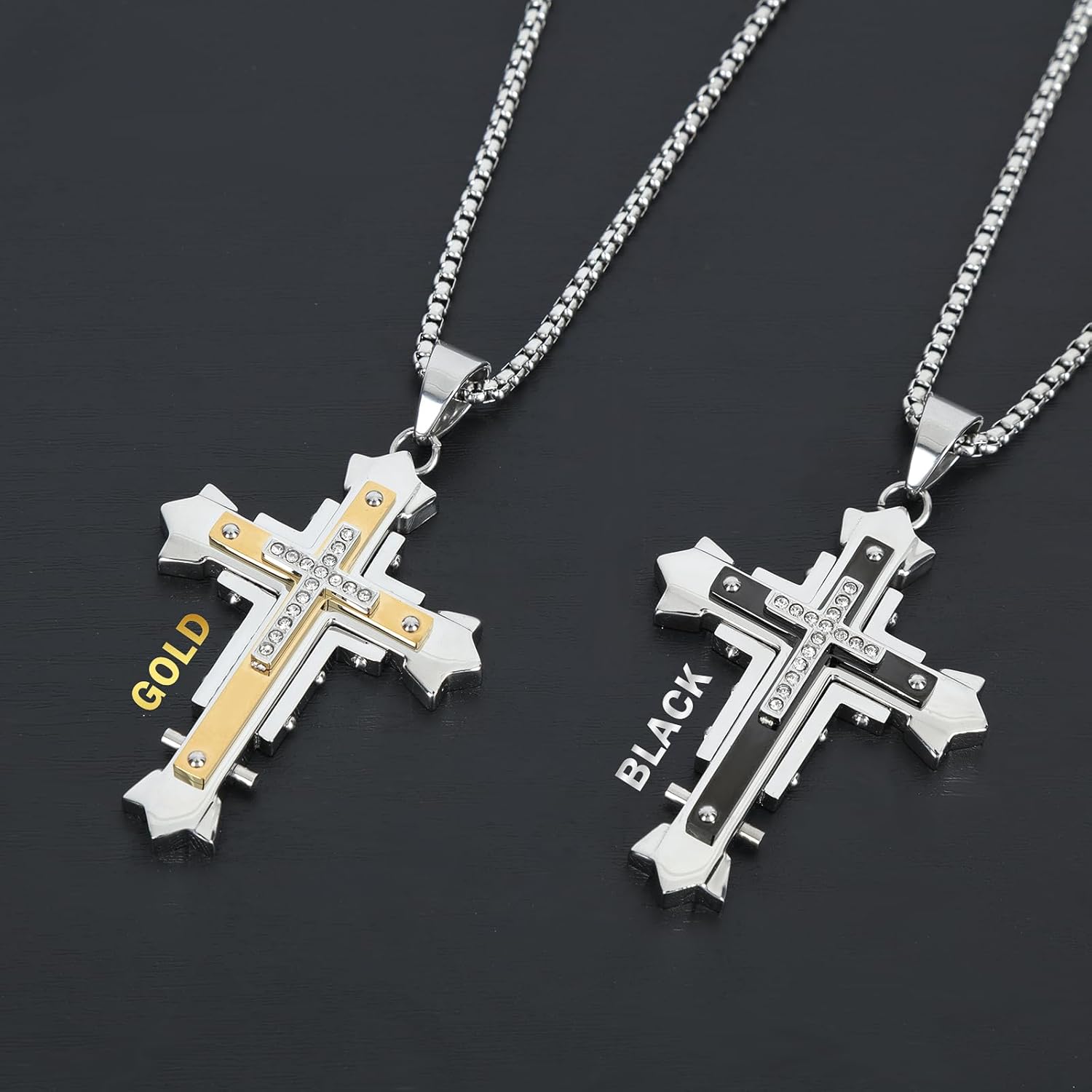 Christian Cross Pendant for Car Mirror and Necklace