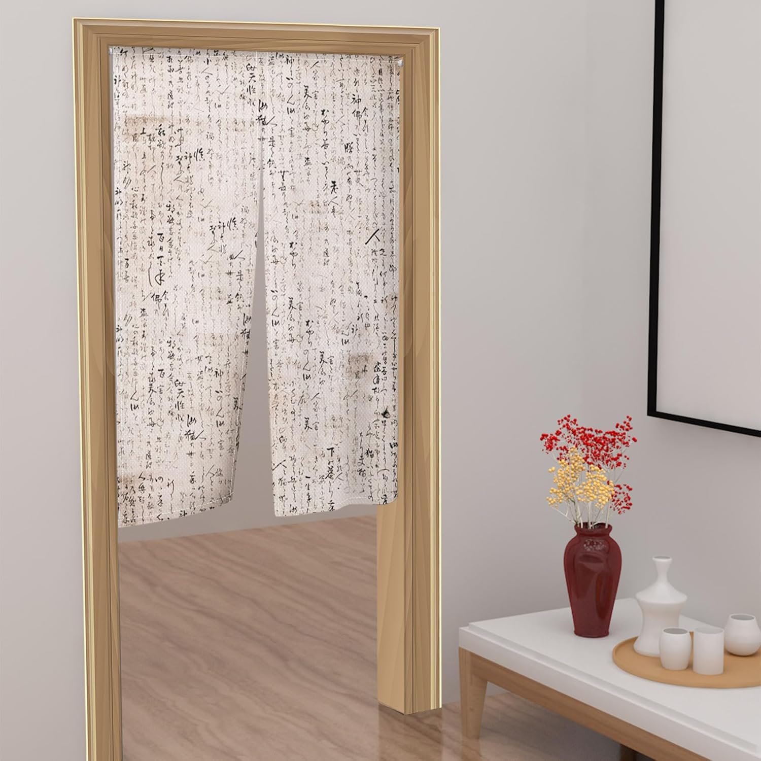 Leowefowa Japanese Door Curtain Noren Style Decor