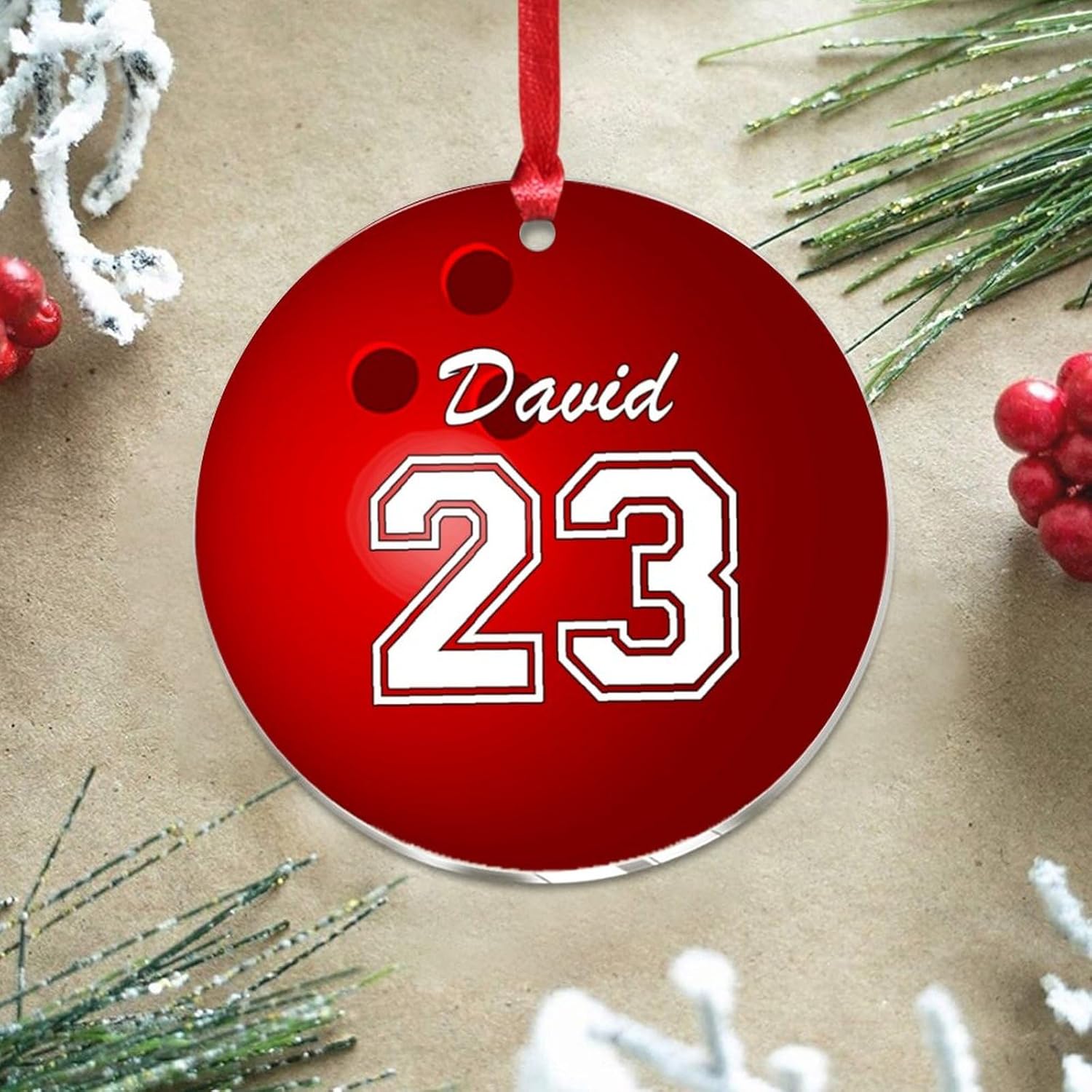 3 Inch Clear Acrylic Christmas Ornaments 2023 Decor