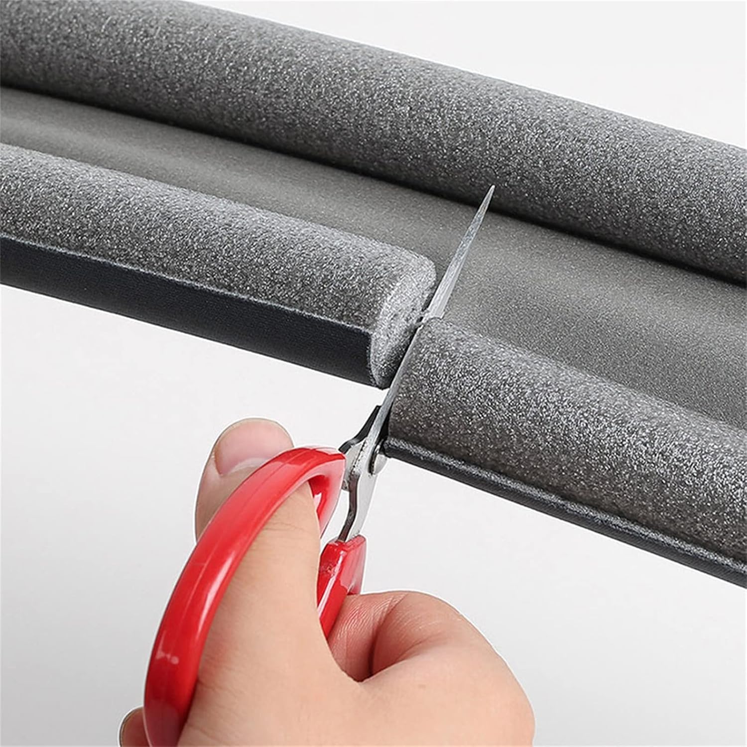 Large Door Draft Stopper 36 Inch Black Adjustable Gap Blocker
