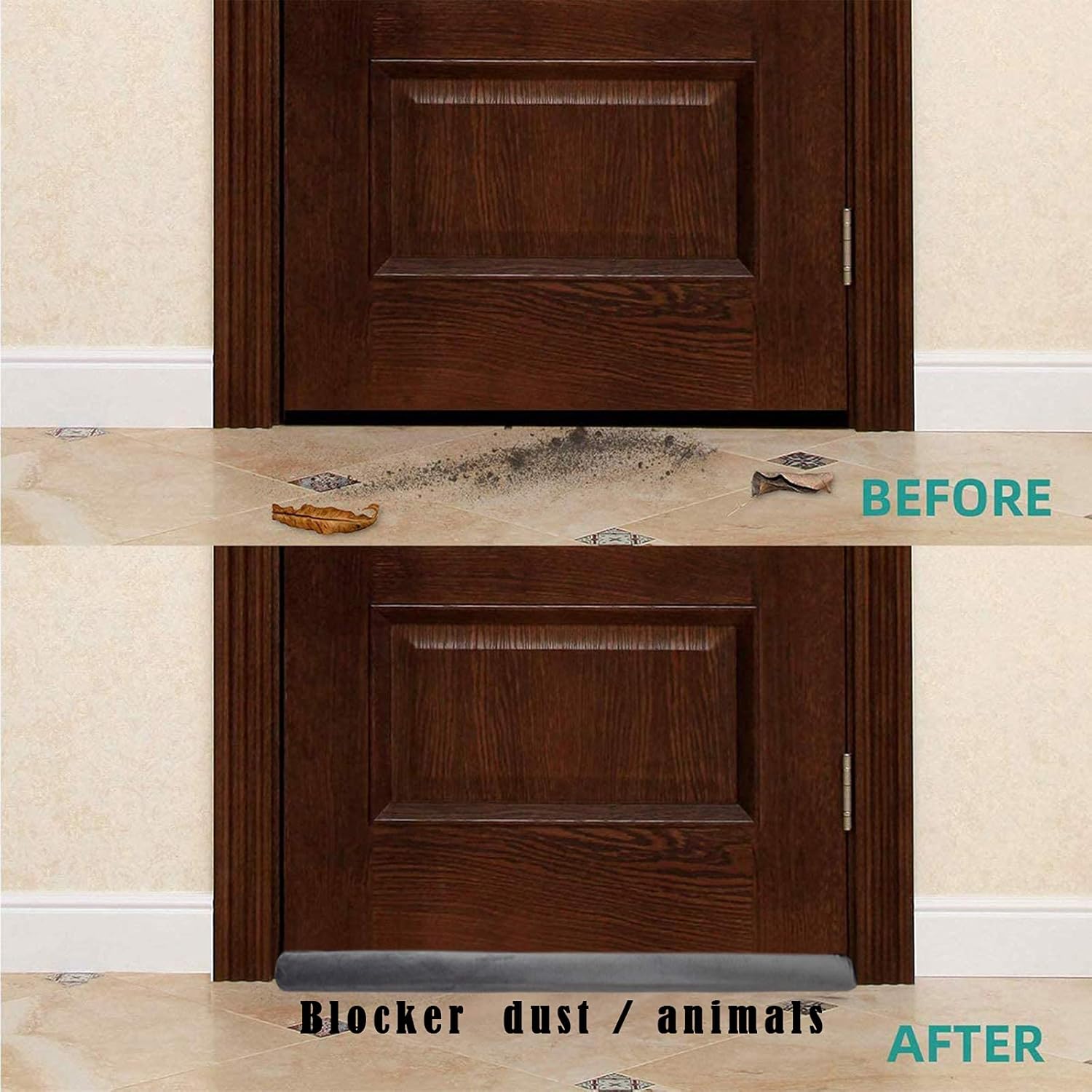 Tumi Mallody Door Draft Stopper Weather Stripping Noise Blocker Adjustable Velvet Seal