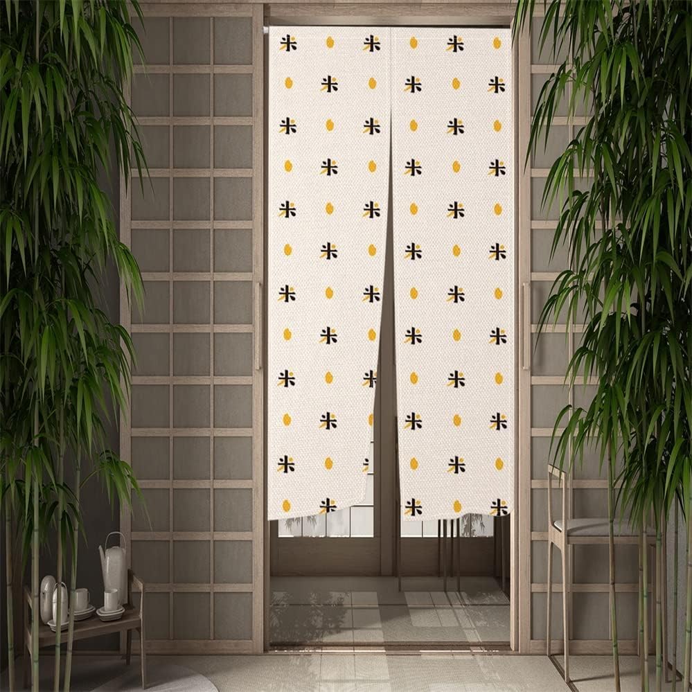 Leowefowa Japanese Noren Door Curtain