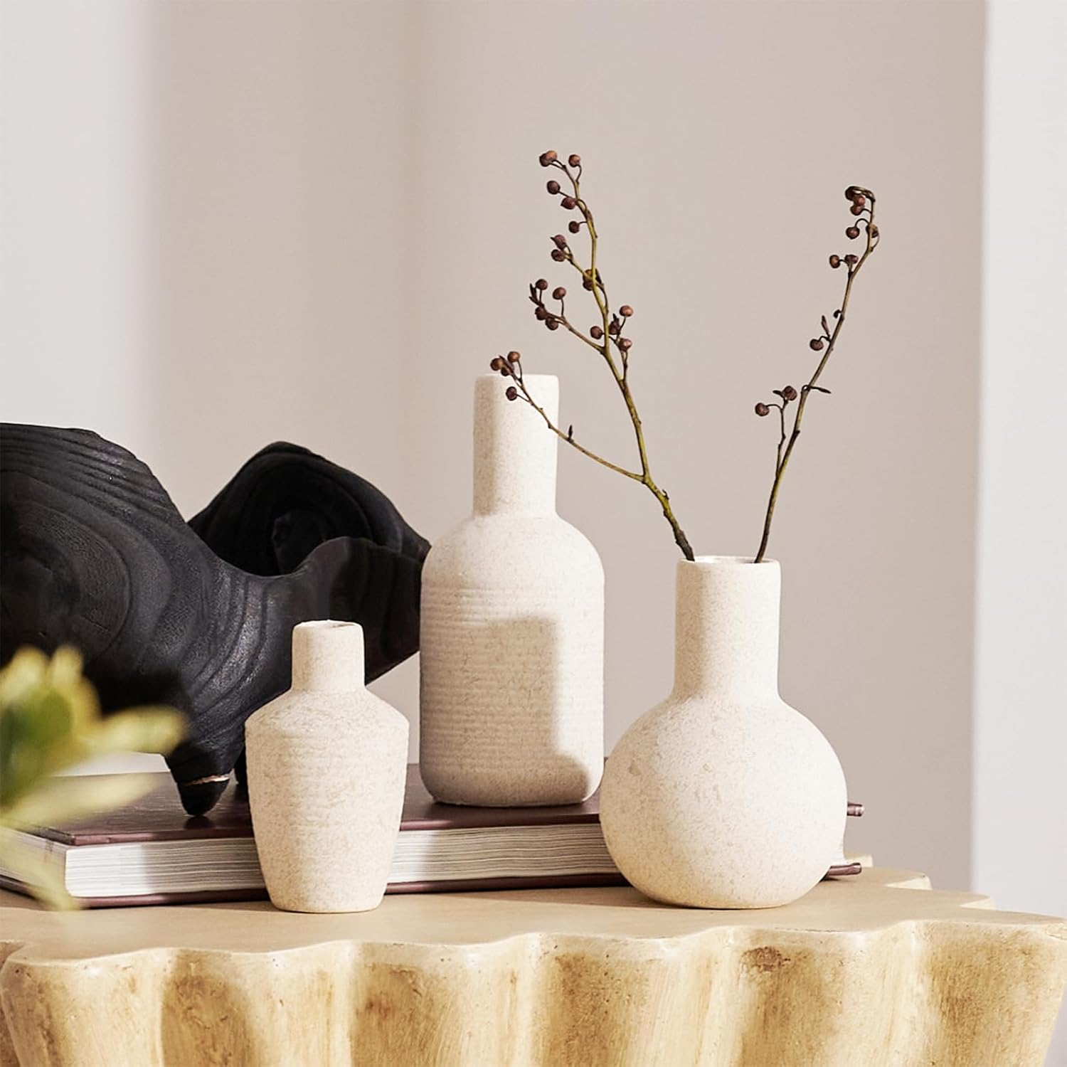 DN DECONATION Ceramic Vase Set of 3 Home Decor