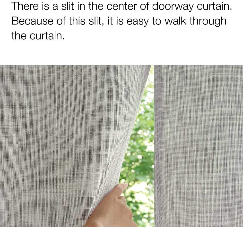 SunnyDayFabric Doorway Curtain Grey Panel