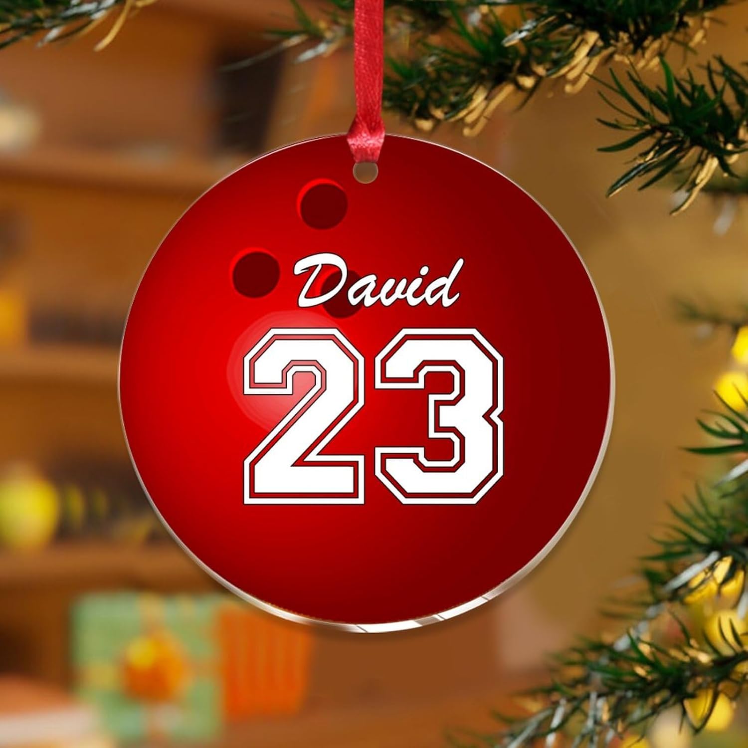 3 Inch Clear Acrylic Christmas Ornaments 2023 Decor