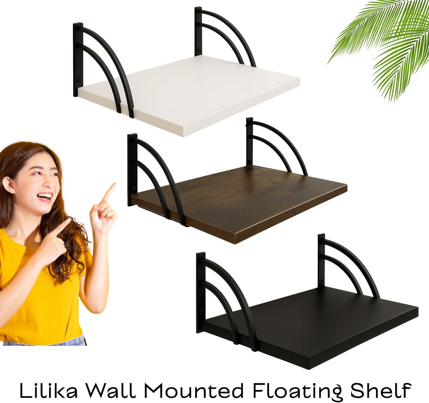 Deep Floating Wall Shelves - Invisible Mount - White
