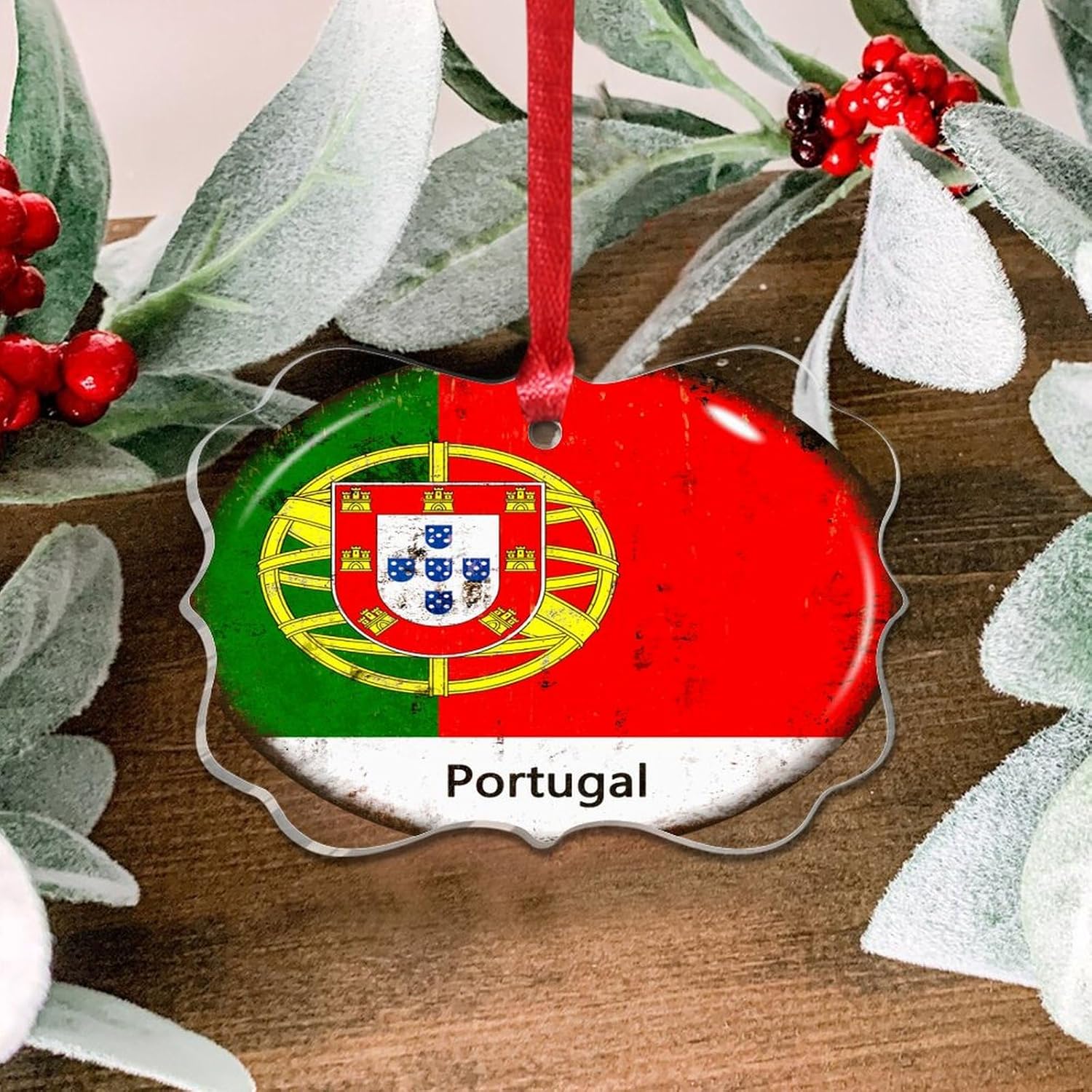3 Inch Acrylic Christmas Ornaments 2024 Portugal Decorative Baubles