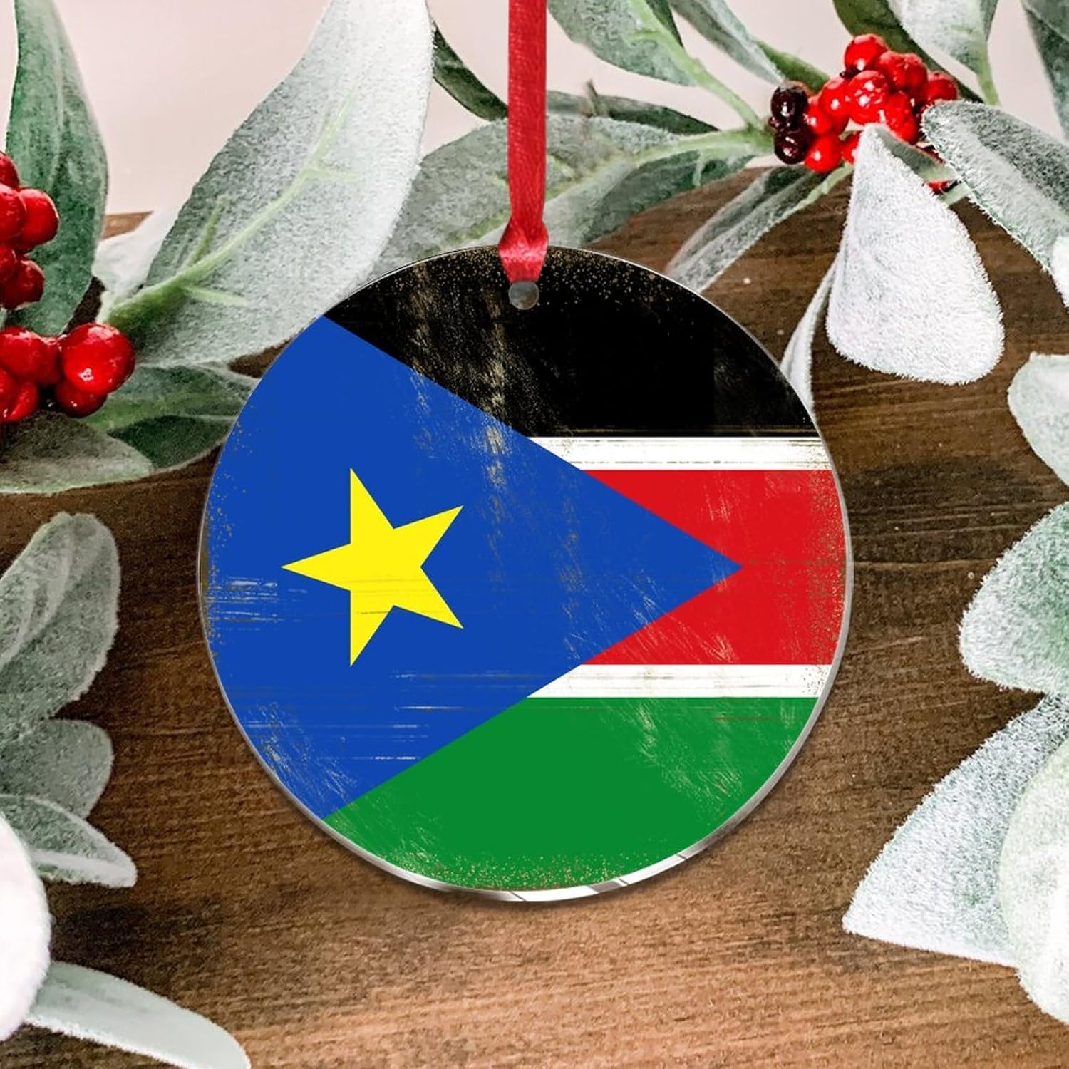3 Inch Clear Acrylic Christmas Ornaments 2023 Flag Heroes Series
