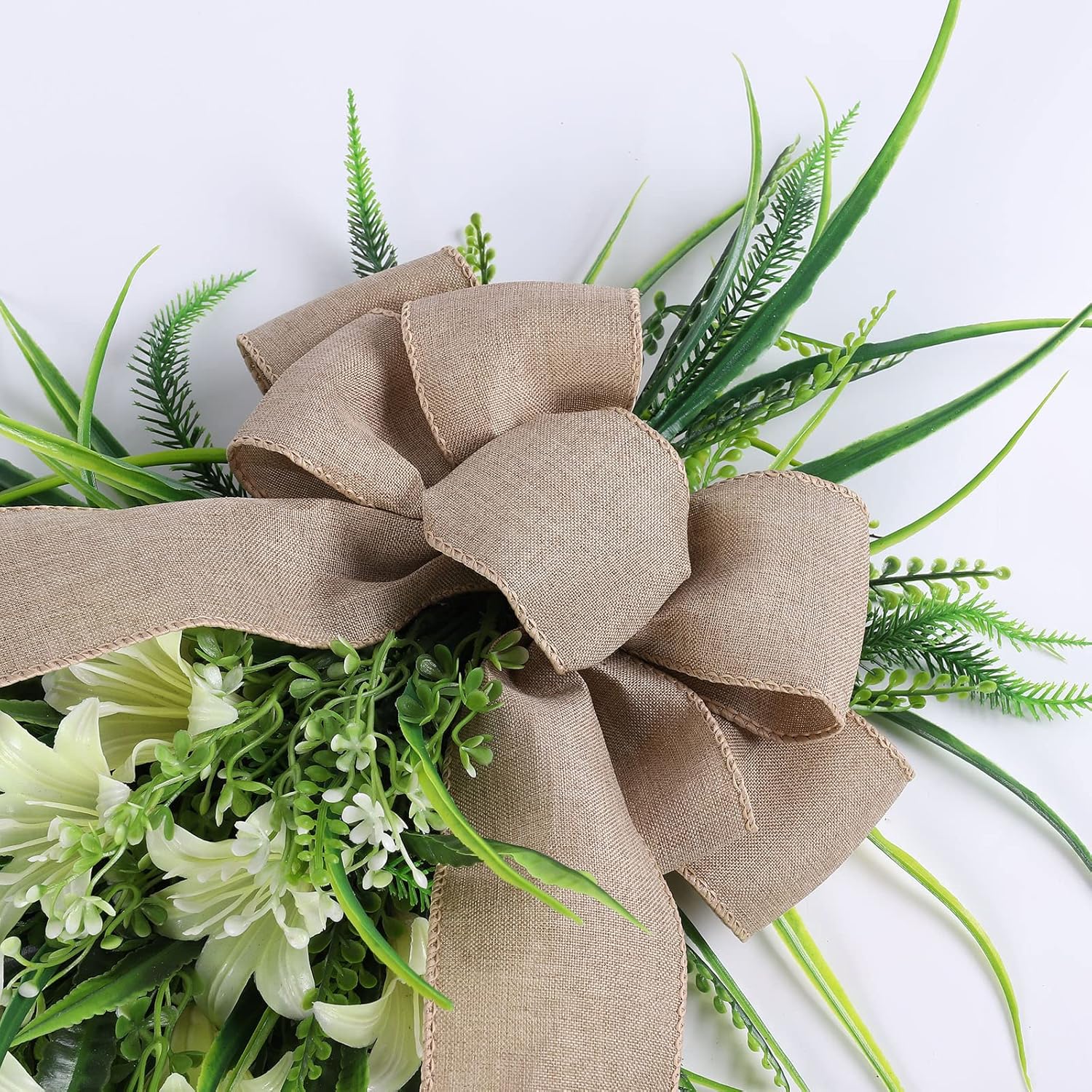 Lily Teardrop Wreath for Front Door 236 Inch