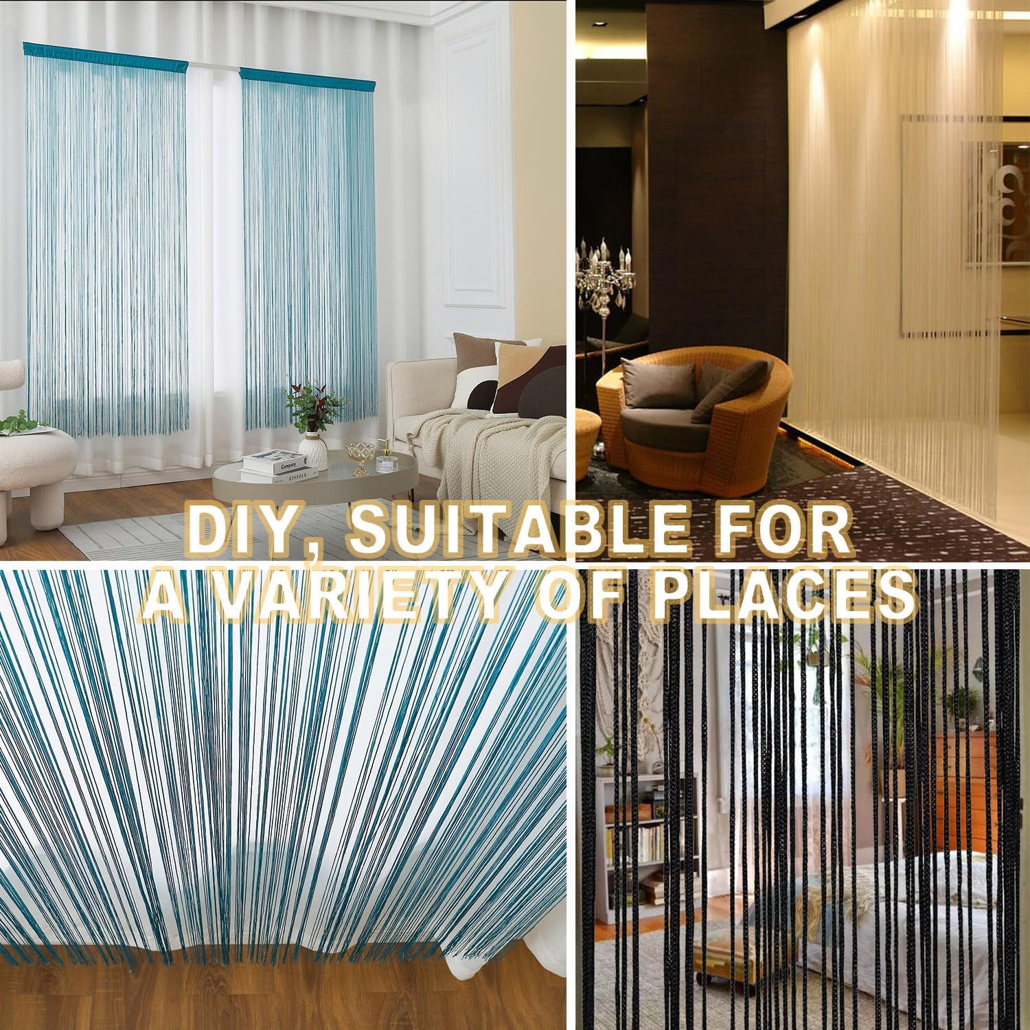 YIIBAII Door Curtains Coffee 39x79 Inch