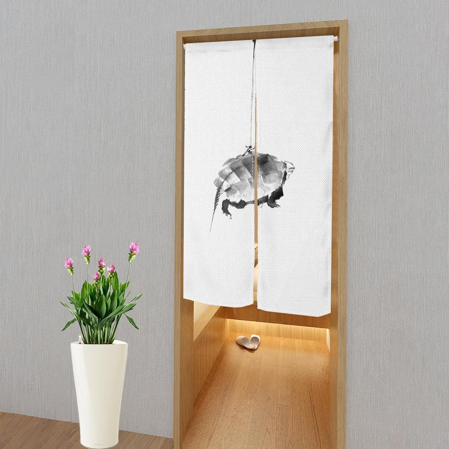 Japanese Style Door Curtain with Turtle Design