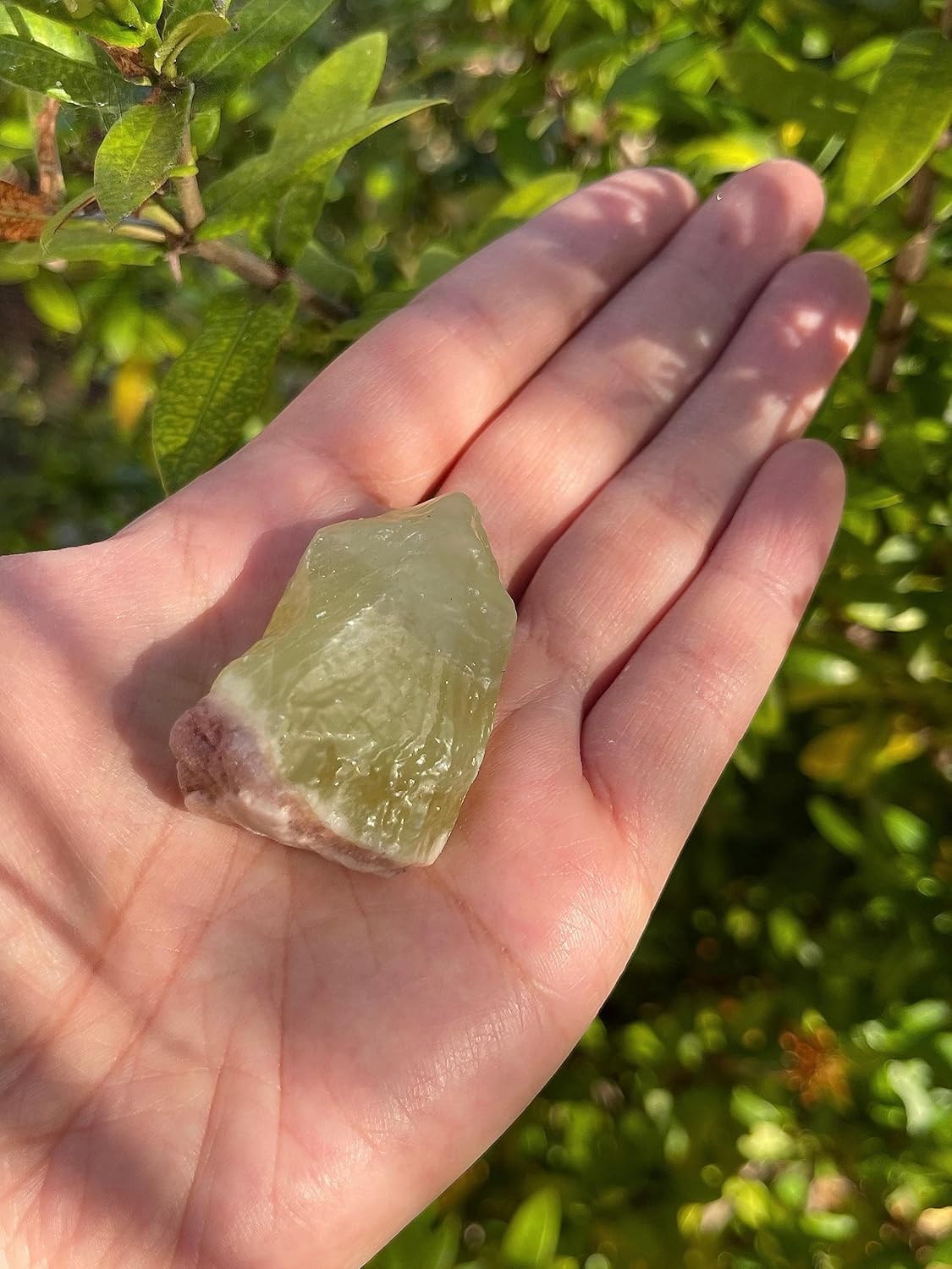 3 Pcs Green Calcite Rough Natural Stones for Lapidary and Meditation