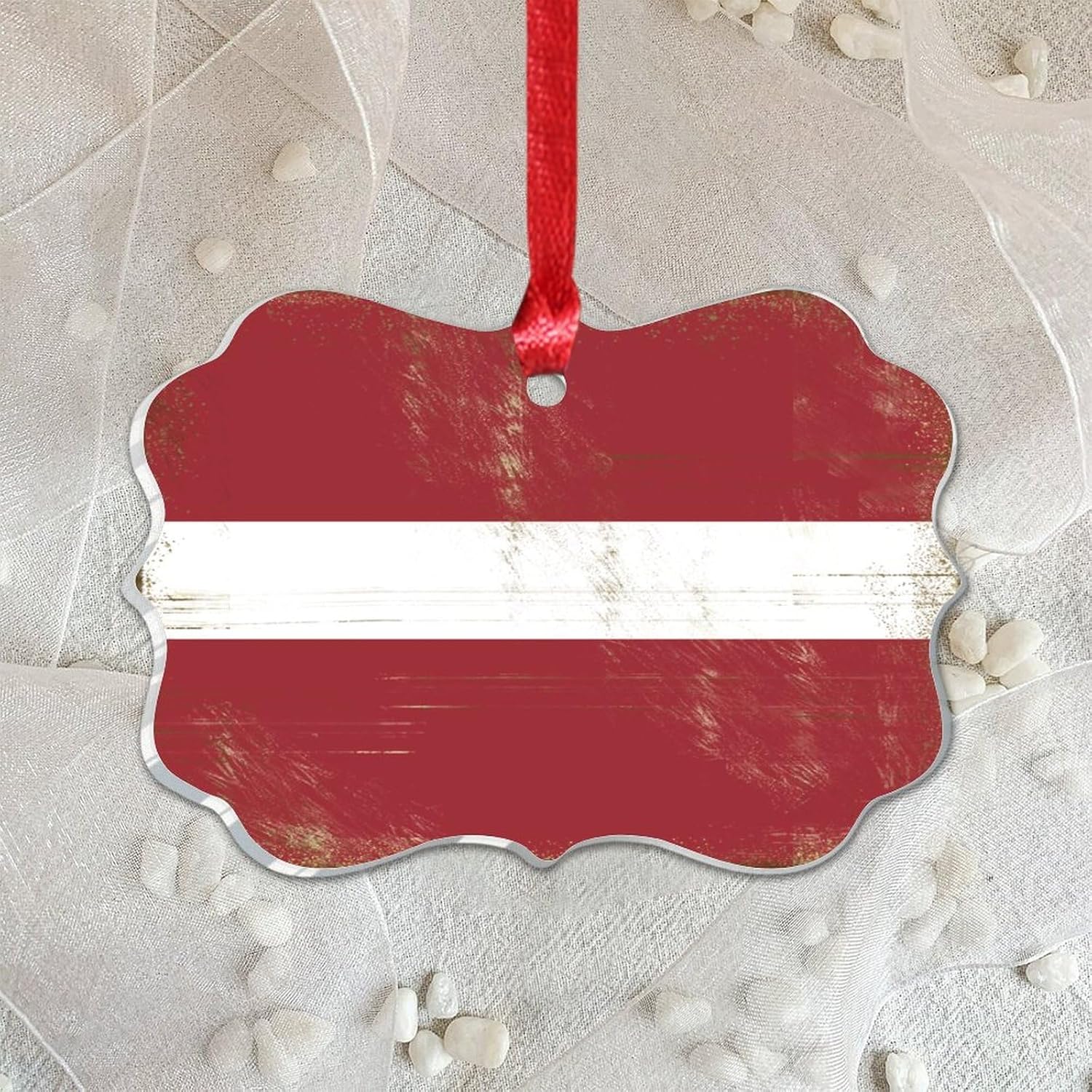 3 Inch Clear Acrylic Christmas Ornaments 2023 Latvia Decorative Baubles
