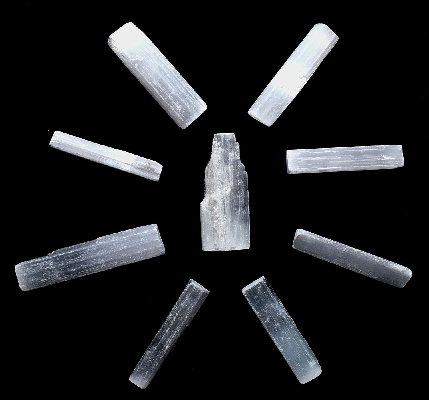 HQRP 3 Inch Natural White Selenite Sticks - 10PCS Morocco