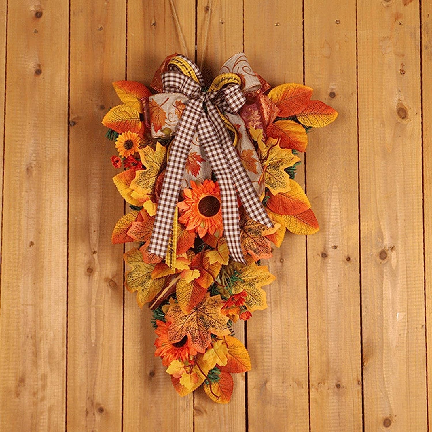 Maple Leaves Swag Wreath for Fall Decor