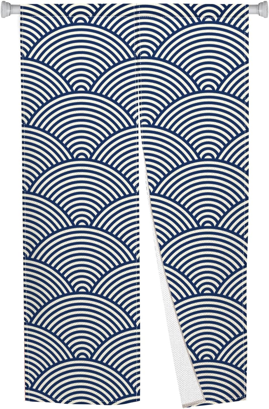 Japanese Style Noren Door Curtain with Wave Print