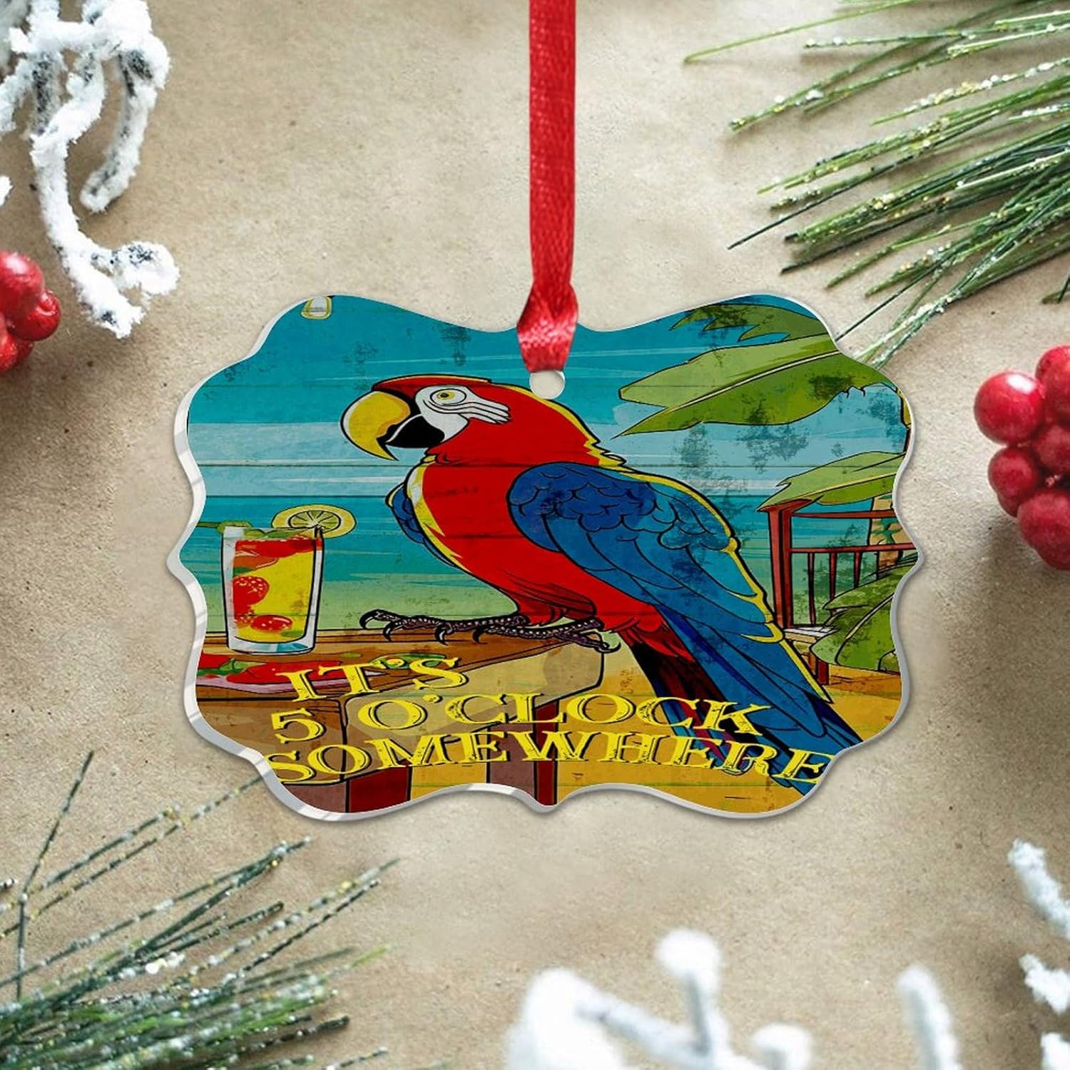 3 Inch Acrylic Christmas Ornaments 2024 Unique Decorative Baubles