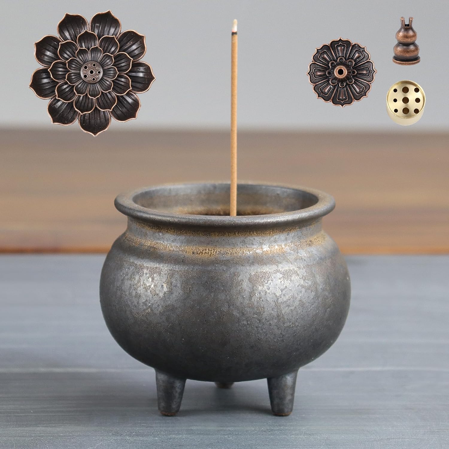 Antique Gilding Ceramic Incense Burner Stick Holder