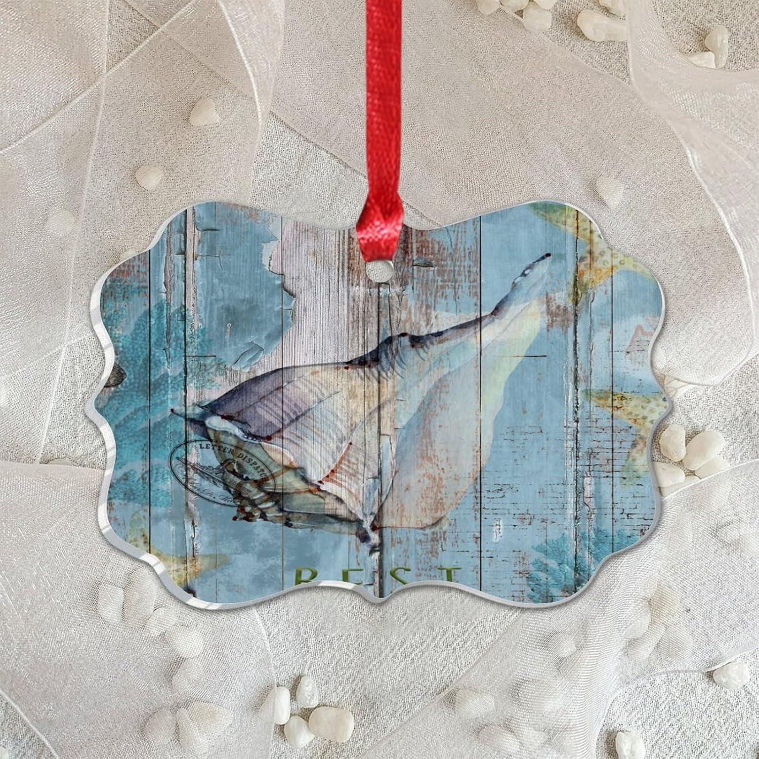 3 Inch Acrylic Christmas Ornaments Nautical Theme