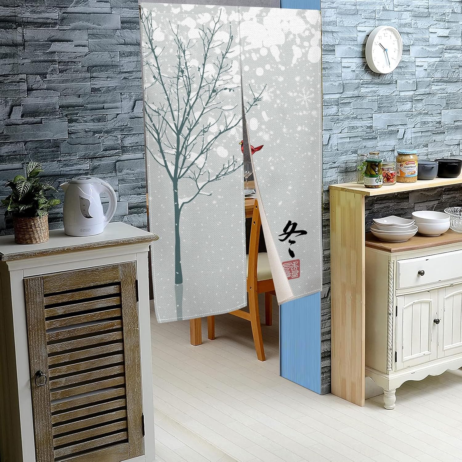 Leowefowa Japanese Noren Door Curtain 335x709
