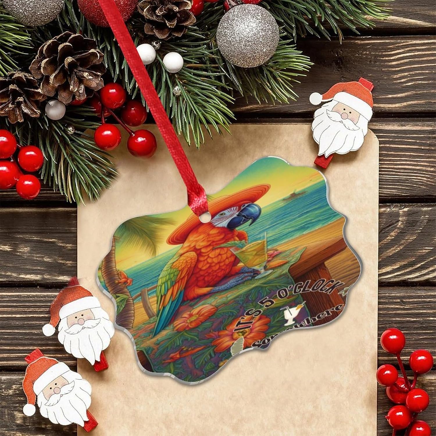 3 Inch Acrylic Christmas Ornaments 2024 Unique Decorative Baubles 1