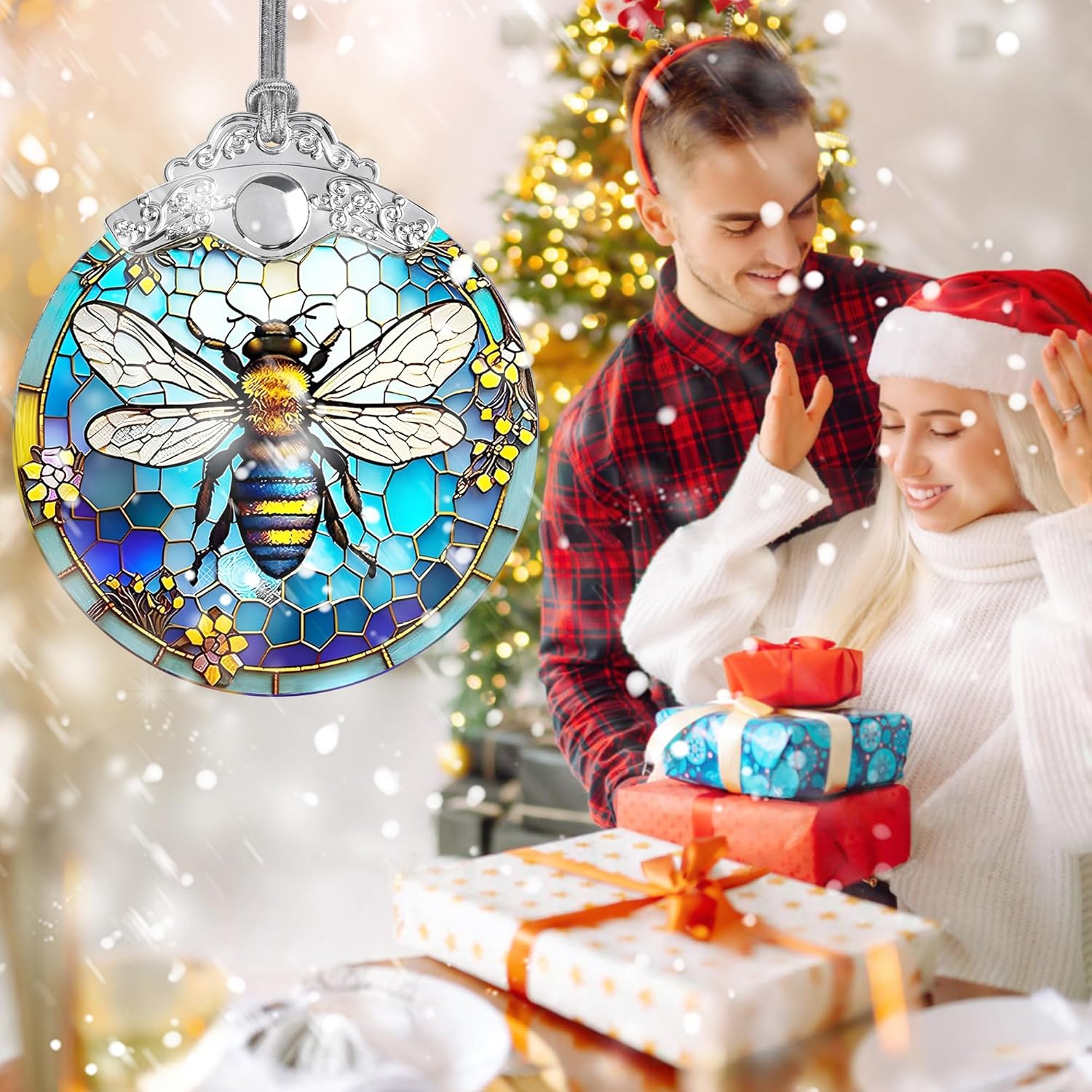 Jocidea Bee Christmas Ornament 75cm Glass Decoration