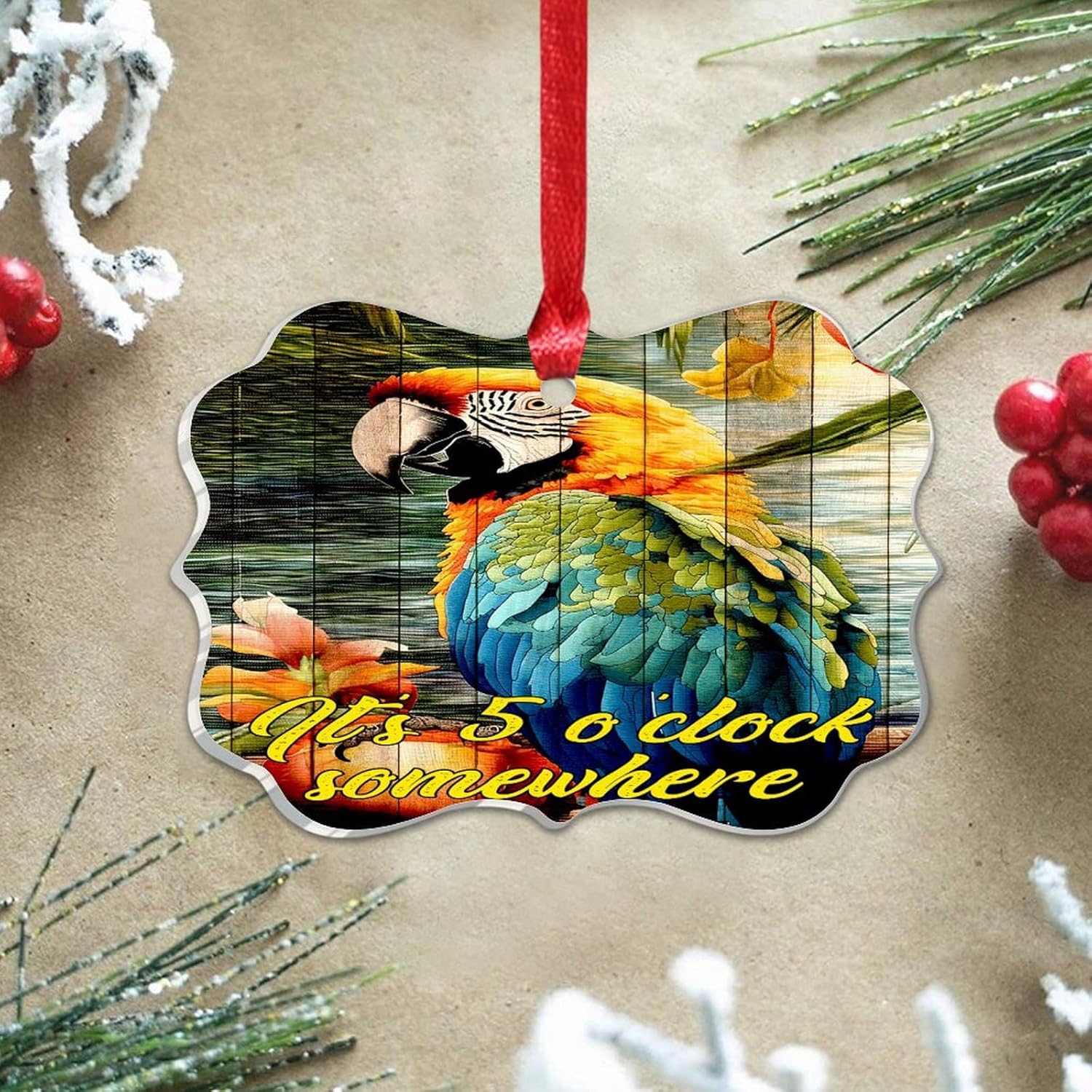 3 Inch Acrylic Christmas Ornaments 2024 Five Oclock Somewhere Decor