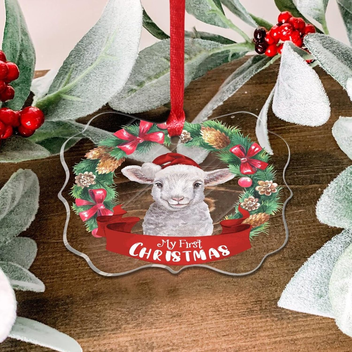 2023 Acrylic Christmas Ornaments Babys First Christmas Hanging Baubles