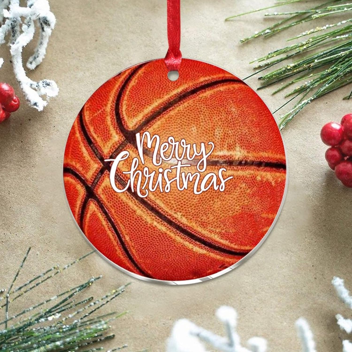 3 Inch Clear Acrylic Christmas Ornaments 2023 Baseball Football Decor