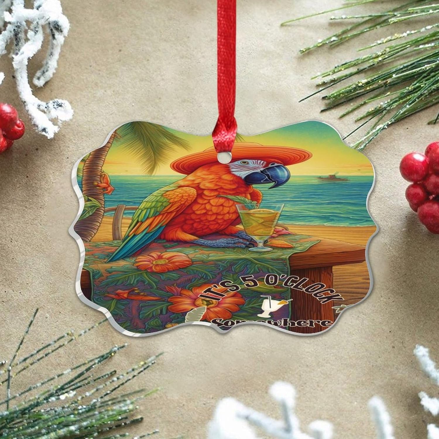 3 Inch Acrylic Christmas Ornaments 2024 Unique Decorative Baubles 1
