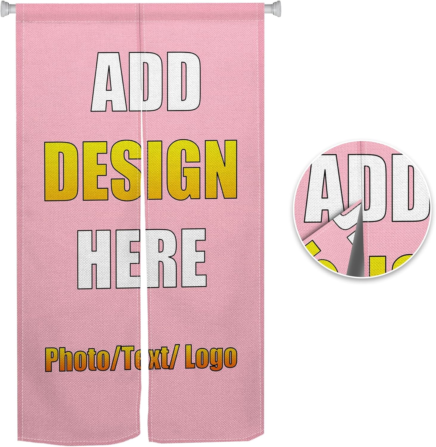 Custom Japanese Noren Curtain Double Sided for Door Divider