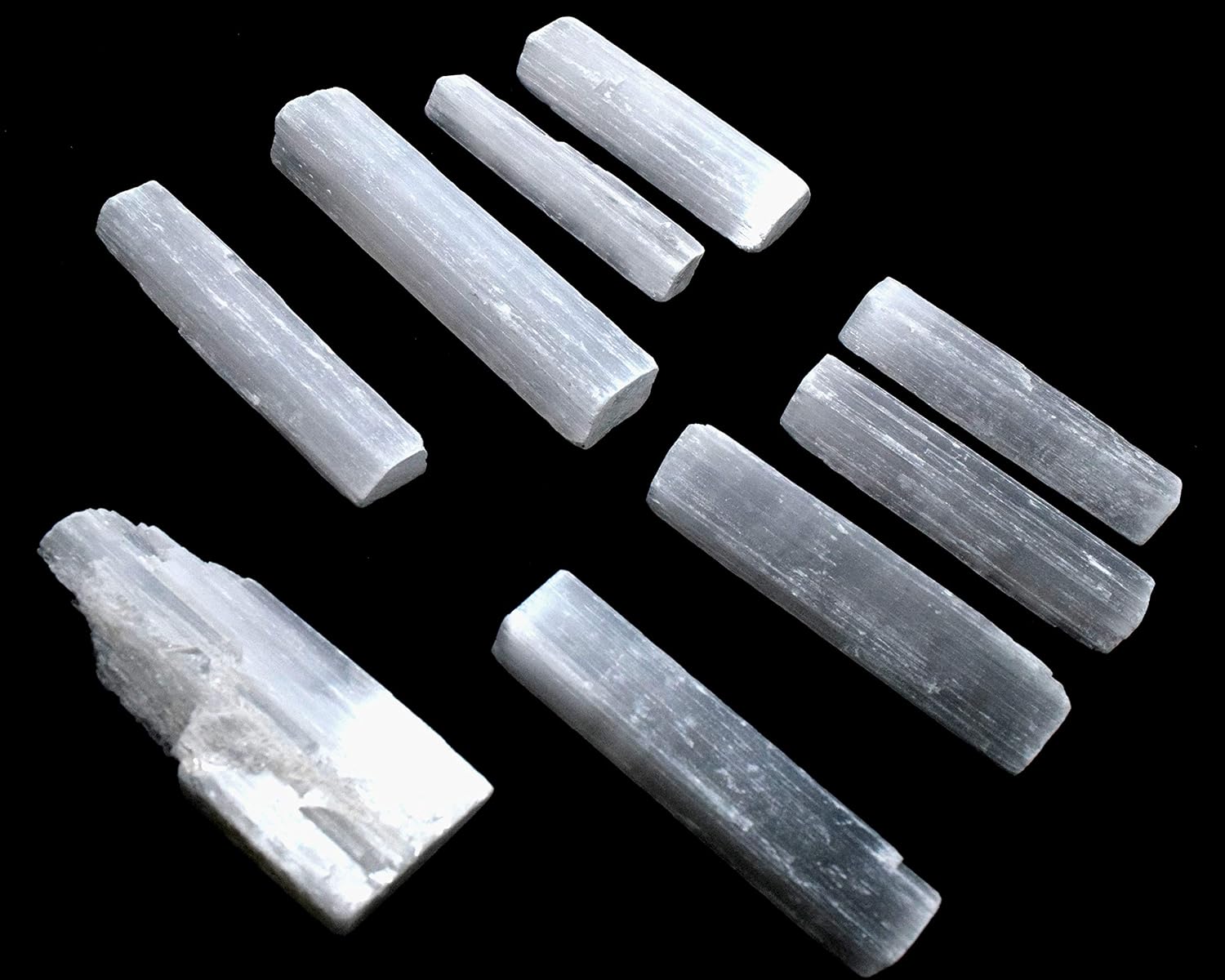 HQRP 3 Inch Natural White Selenite Sticks - 10PCS Morocco