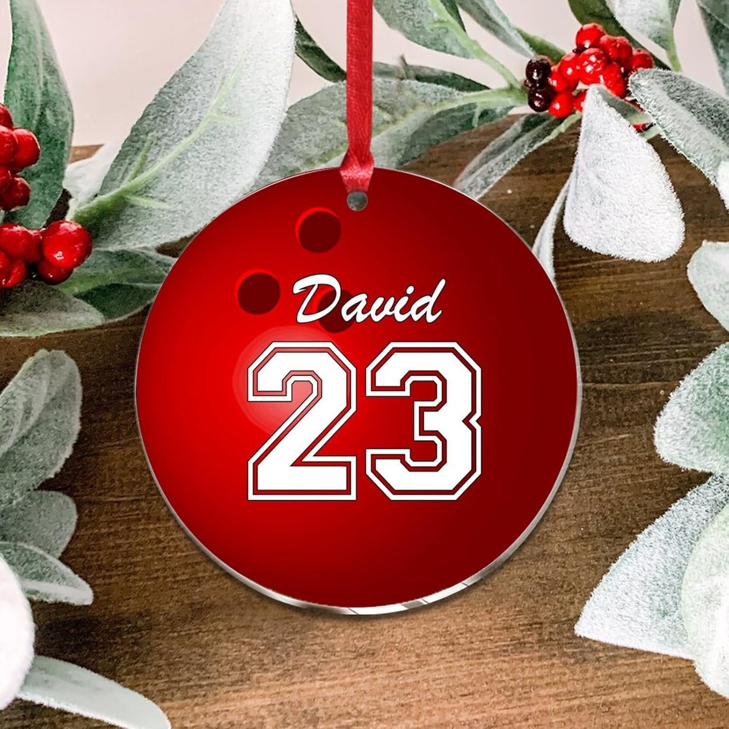 3 Inch Clear Acrylic Christmas Ornaments 2023 Decor
